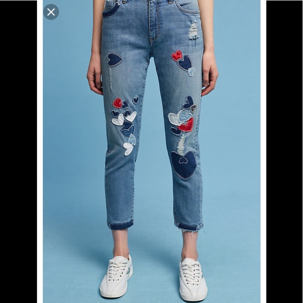ISO Pilcro Hyphen Mid-Rise Embroidered Jeans